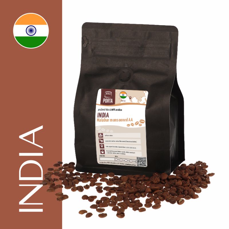 Káva India Monsooned Malabar - Balení: 1000g
