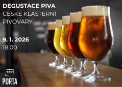 Vstupenka na řízenou degustaci piva - České klášterní pivovary 9. 1. 2026